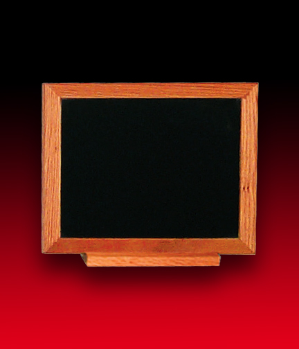 Chalkboard Wood Framed Cherry Stain for Table Top 10"H x 12"W
